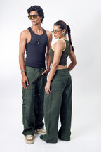 GREEN CARPENTER PANTS