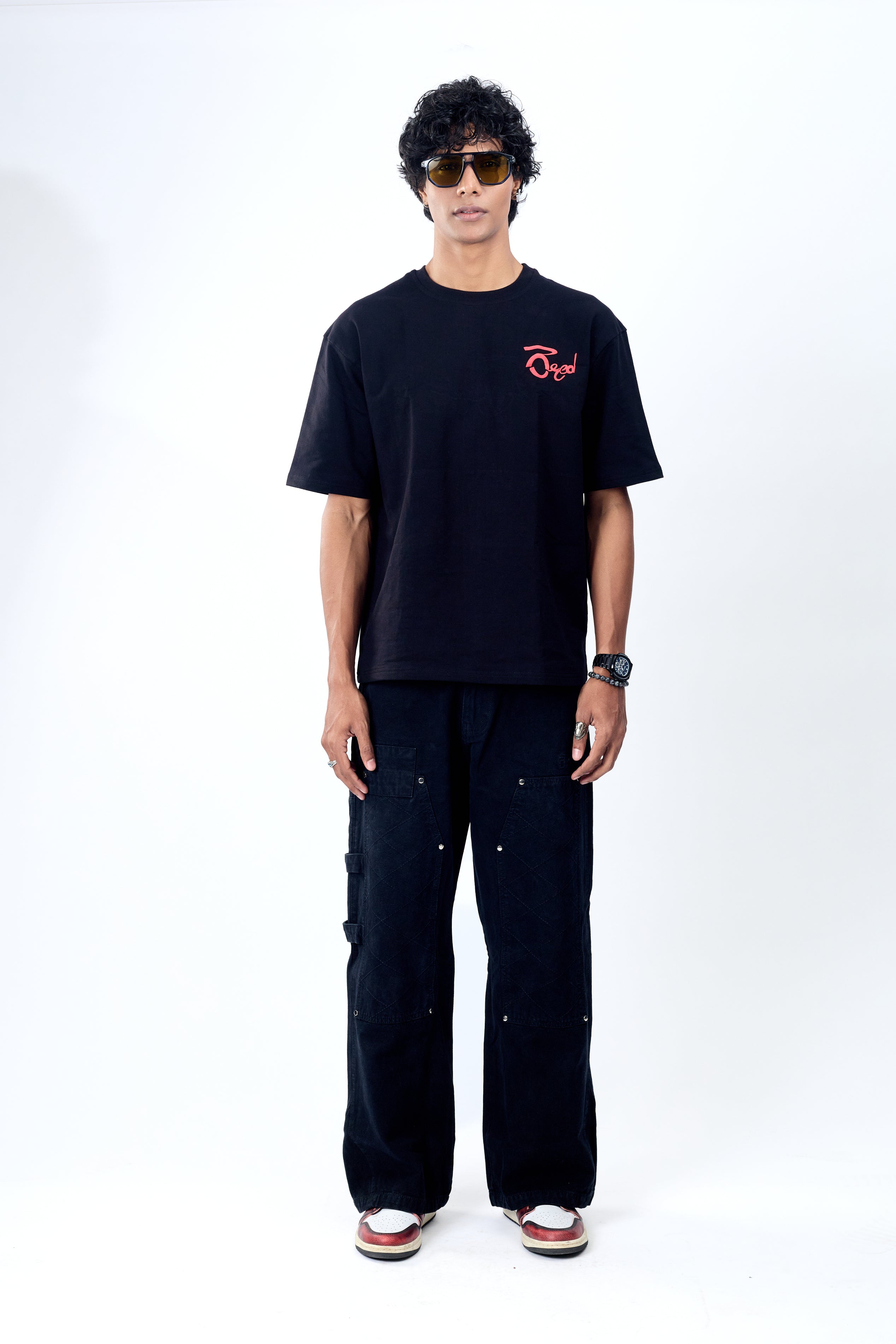 BLACK CARPENTER PANTS