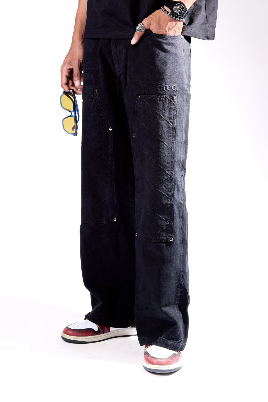 BLACK CARPENTER PANTS