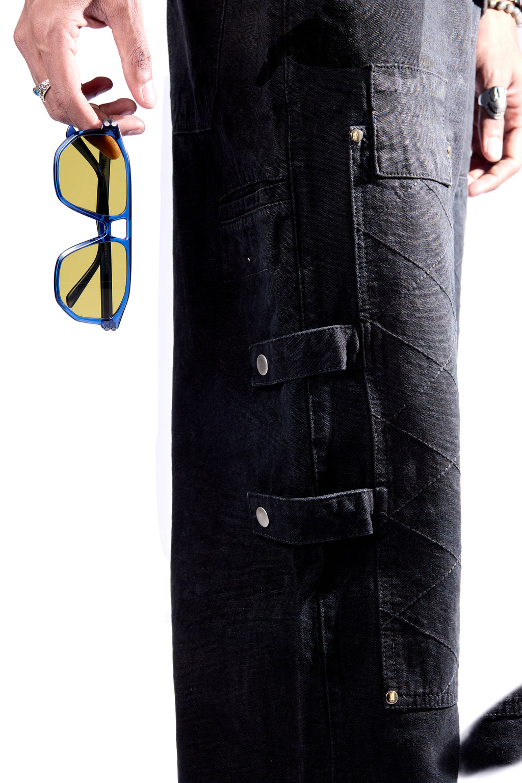 BLACK CARPENTER PANTS
