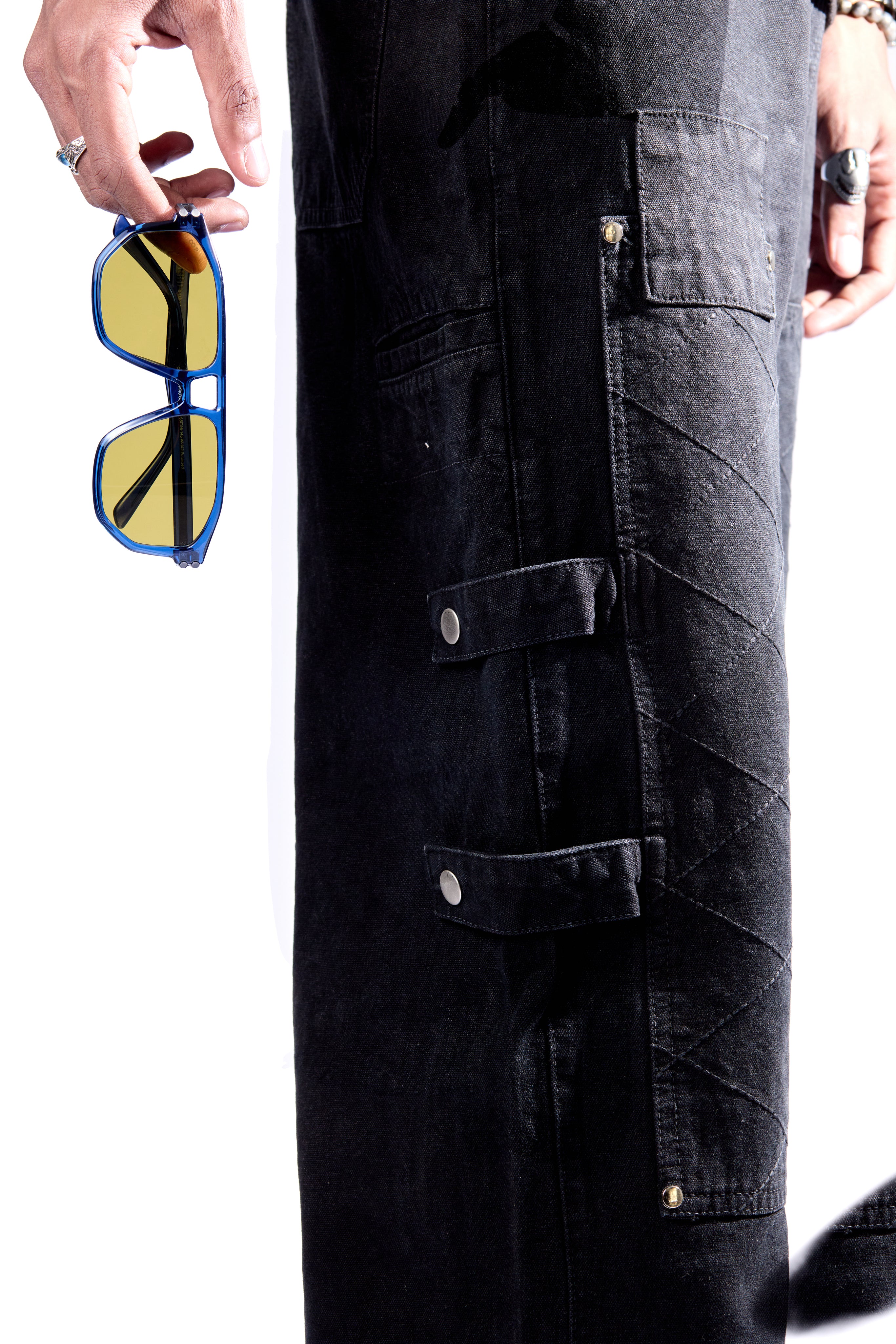BLACK CARPENTER PANTS