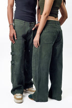 GREEN CARPENTER PANTS