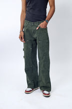 GREEN CARPENTER PANTS