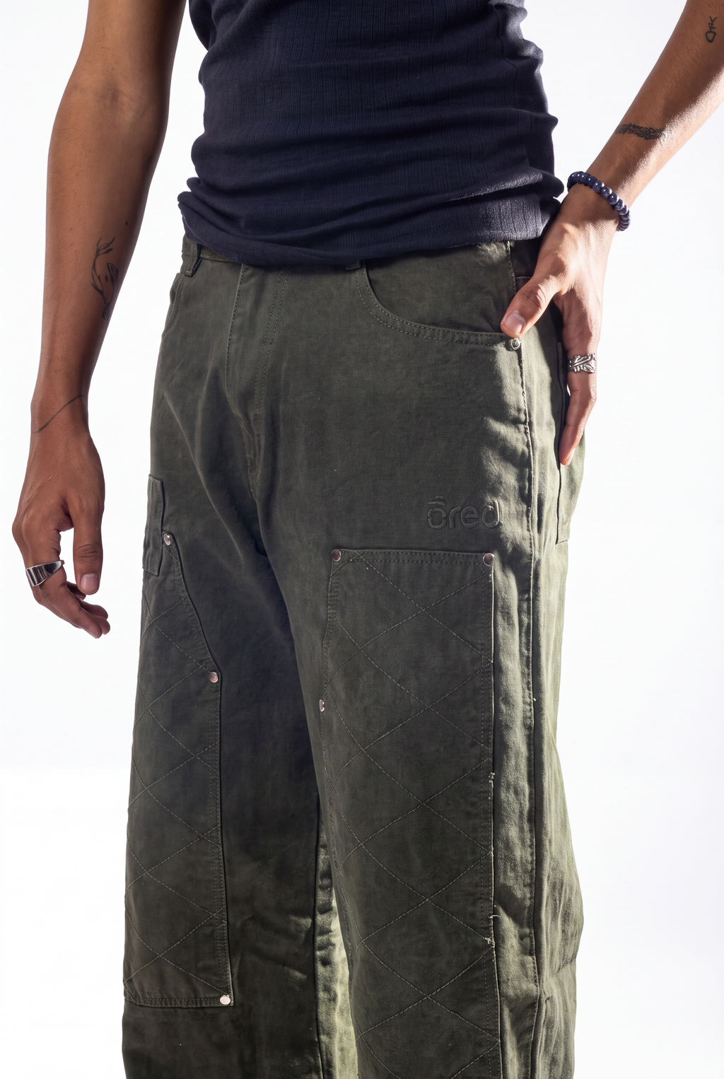 GREEN CARPENTER PANTS
