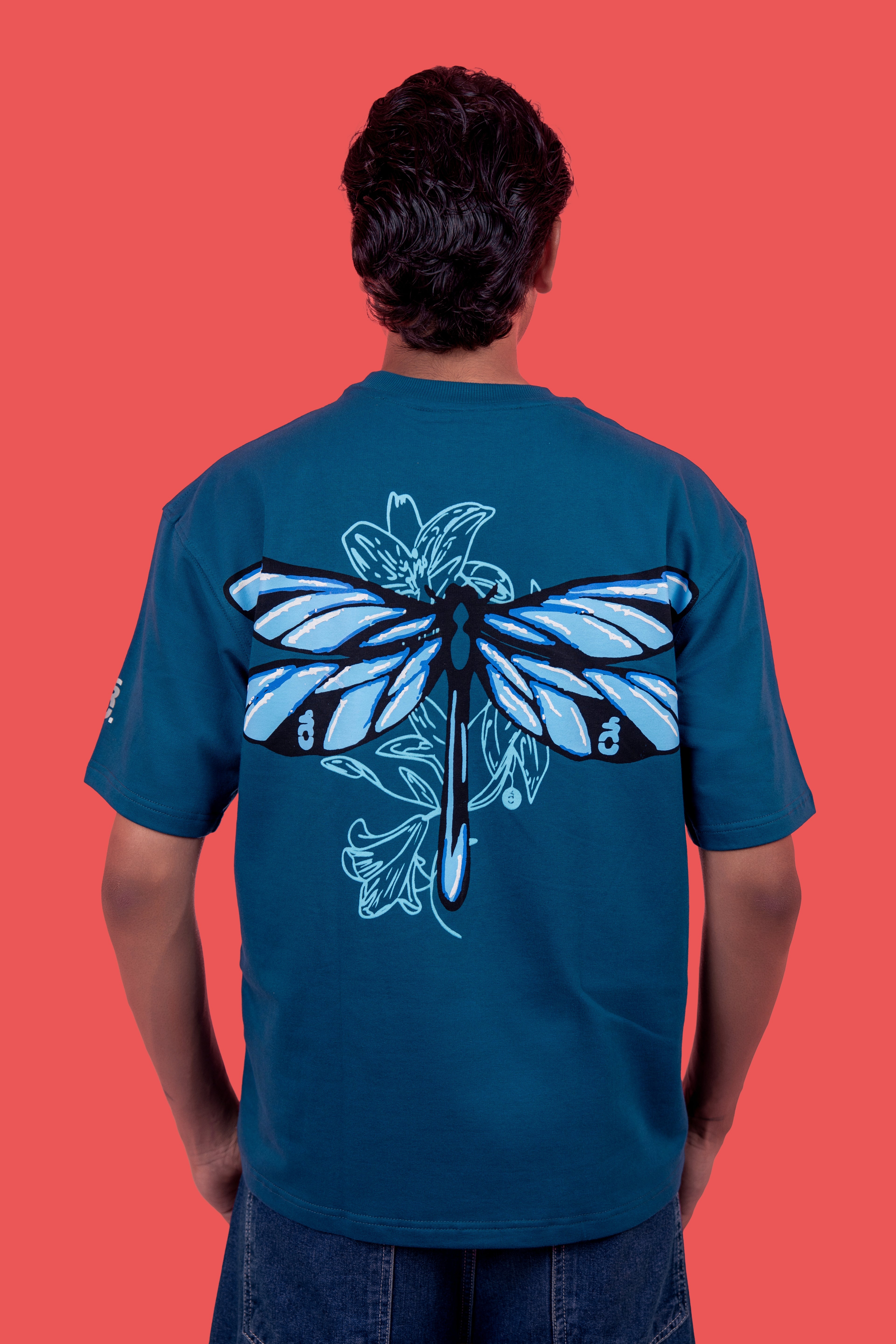 Dragon fly oversized tee