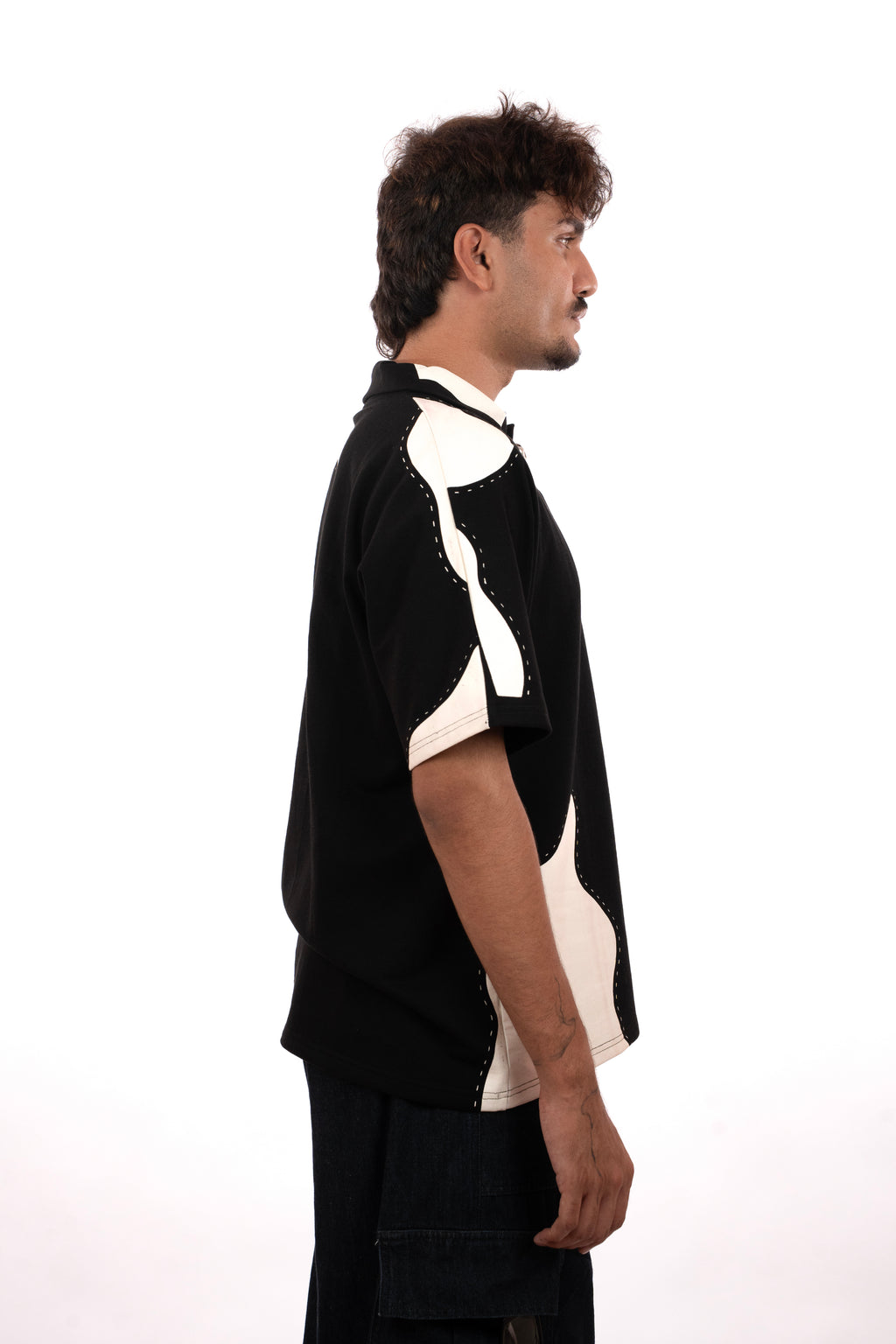 BLACK AND WHITE POLO