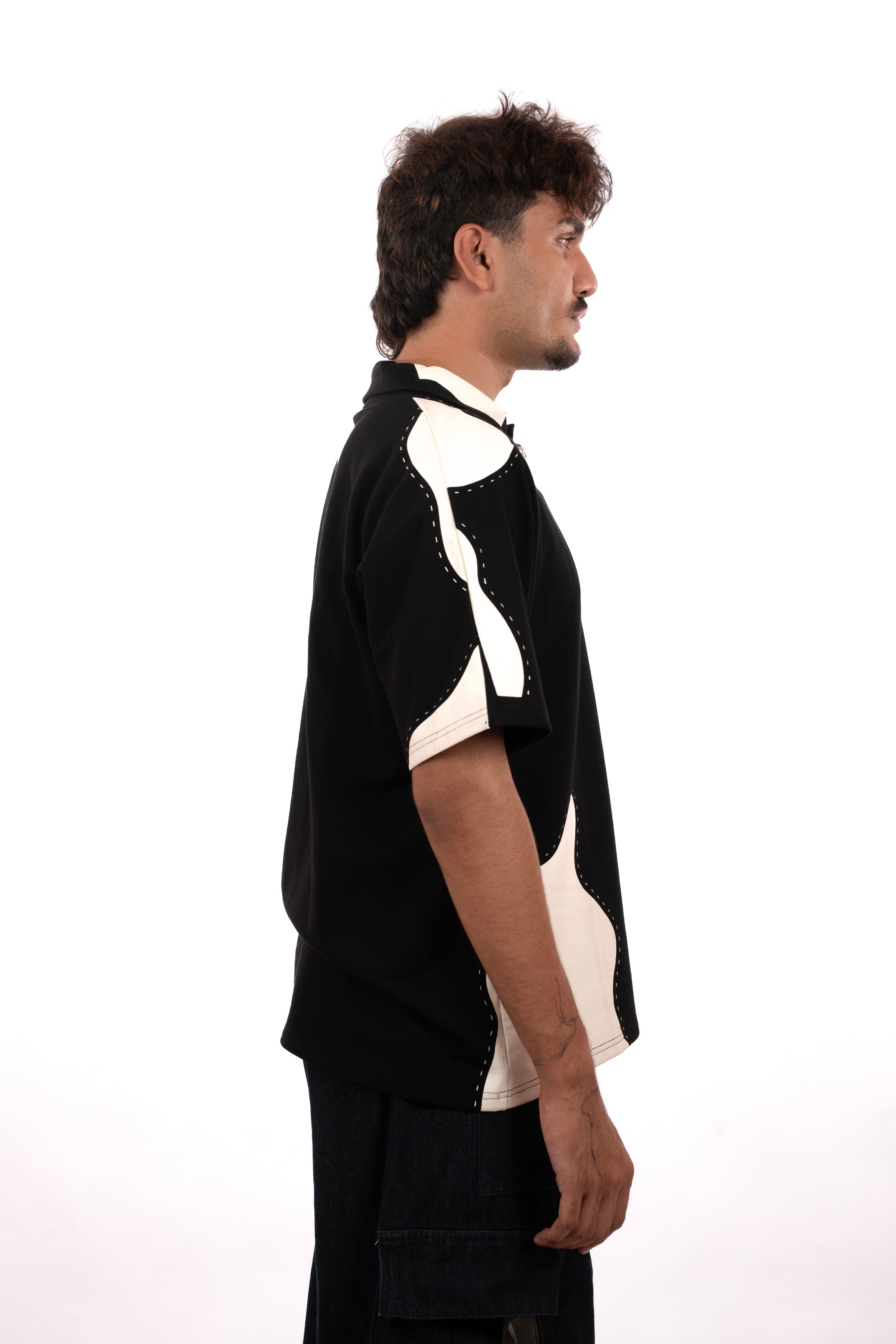 BLACK AND WHITE POLO