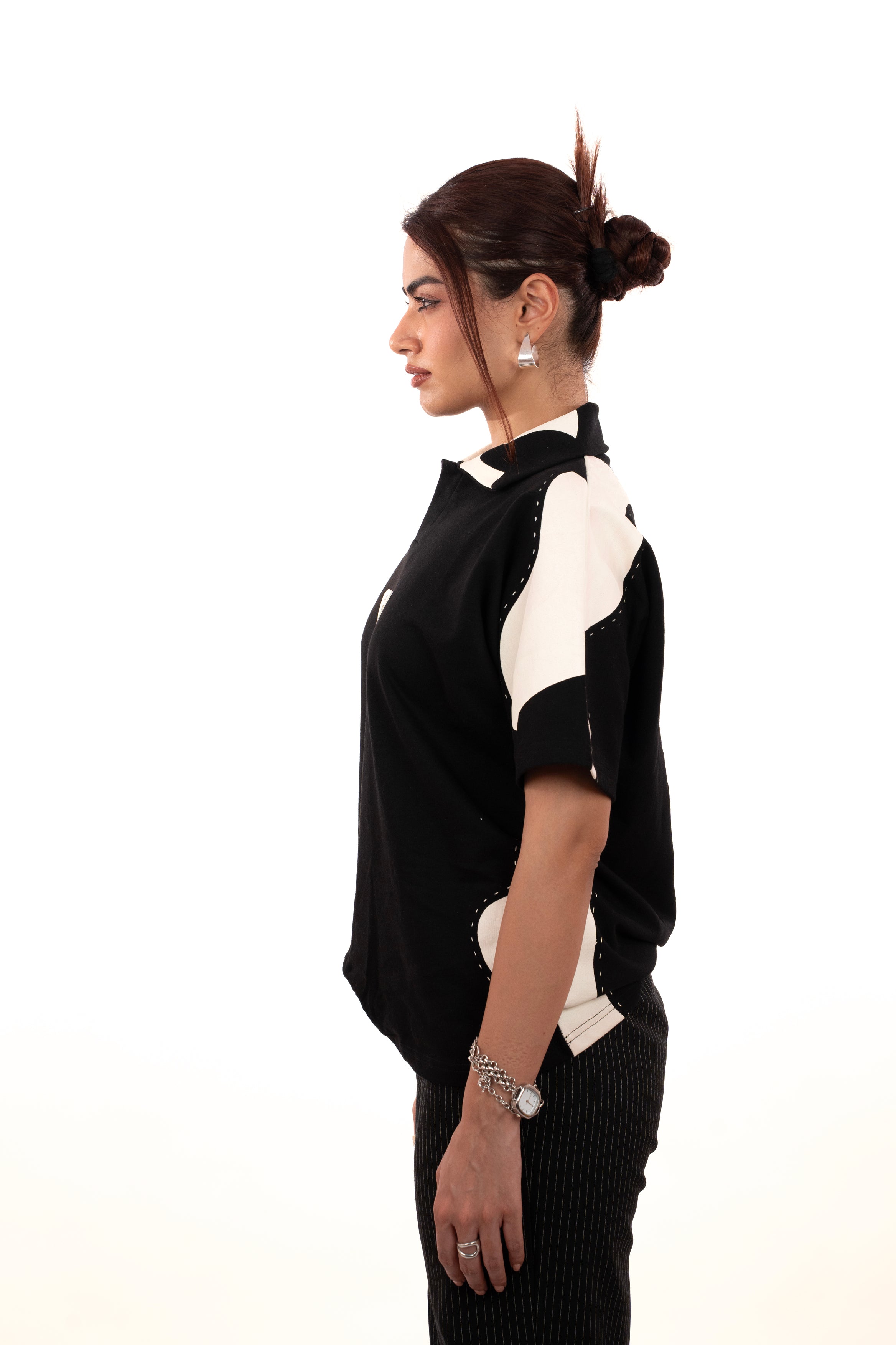 BLACK AND WHITE POLO